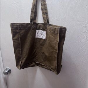Wiggy Kit Olive Canvas Tote - Classic Everyday Carry 100% Cotton